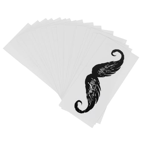Abaodam 20 Pegatinas de Pp para Depilación y Protección de Bigote y Nariz, Accesorio Eficaz para Estilizar Barba y Evitar Goteo de Cera Caliente en DIY