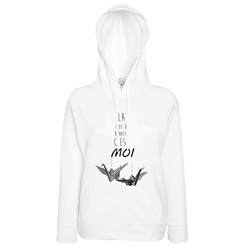 Sweat à capuche la chef du bonheur cadeau idéal motif origamis