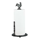 Home Basics Cast Iron Rooster Paper Towel Holder