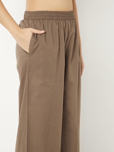Image of Max Women High Rise Regular Fit Trousers Pants