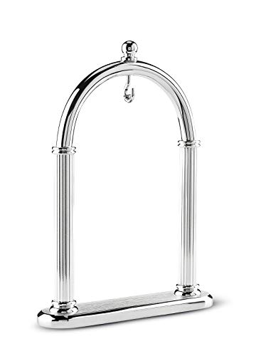 Capital Espositore per orologio da tasca, supporto da tavolo in ottone per orologio da tasca, orologio non incluso (Cromo_argento)