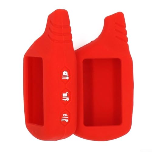 Gdfnmogo Funda de silicona para llave Starline B9 B91 B6 B61 A91 A61 Control remoto de alarma de 2 vías - Para carcasa protectora duradera con acabado brillante, para Rus(rojo)