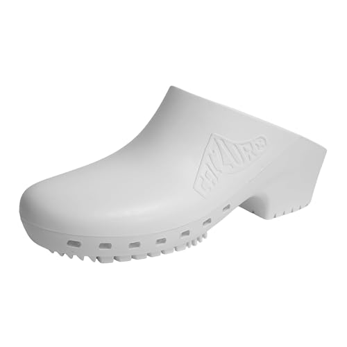 Image of CALZURO Classic Work Clogs Without Holes - Unisex Nursing Clogs - Non Slip Shoes - Autoclavable Rubber Kitchen Shoes for Women and Men -