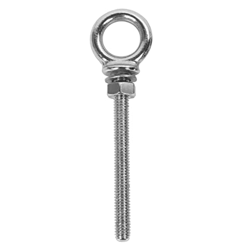 iplusmile M8 Long Ring Eye Bolt with Nut and Washer Stainless Steel 316 Marine Grade Lifting Screw Hook for Boat Dock Ceiling Hanging Hardware