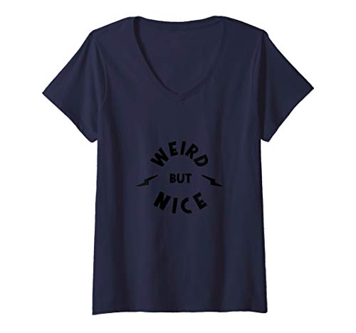 Womens Funny Nerdy Weird But Nice Bolt V-Neck T-Shirt