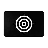 Bullseye Shooting Targets Doormat for Front Door Indoor Outdoor, Non-Slip Absorbent Waterproof Entrance Rug, All-Season Patio Porch Kitchen Bath Mat, 31.5x20, Black