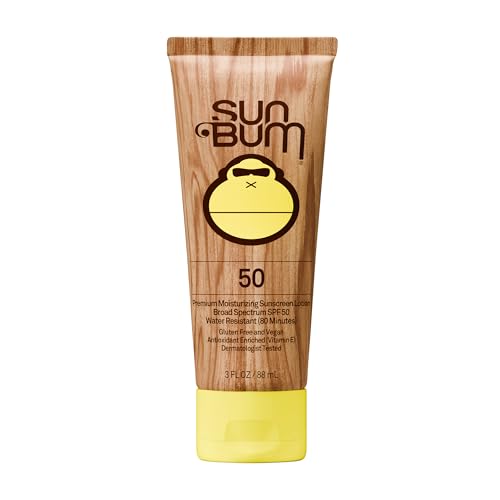 Sun Bum Original SPF 50 Sunscreen Body Lotion - Broad Spectrum Moisturizing Sunscreen with Vitamin E - Hawaii 104 Act Compliant (Made without Octinoxate & Oxybenzone) - Travel Size - 3 oz