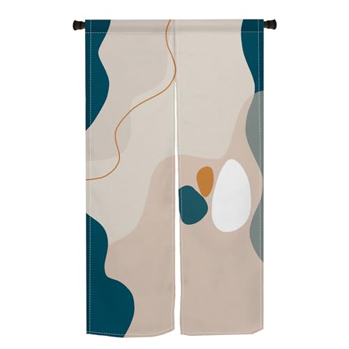 のれん Qinunipoto 北欧風 暖簾 シンプル風 幅85cm丈150cm インテリア 出入り口 目隠し おしゃれ すだれ 遮光 部屋 間仕切りカーテン 門カーテン ポリエステル製 オーダー可 簡単取付 四季兼用