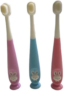 Premium Soft Baby Toothbrush | Gentle Silicone Bristles for Infants, Toddlers & Kids | BPA-Free, Safe & Easy Grip Toothbrush with Suction Base | Oral Care (pack of 3 pink-blue-purple)-picture-10