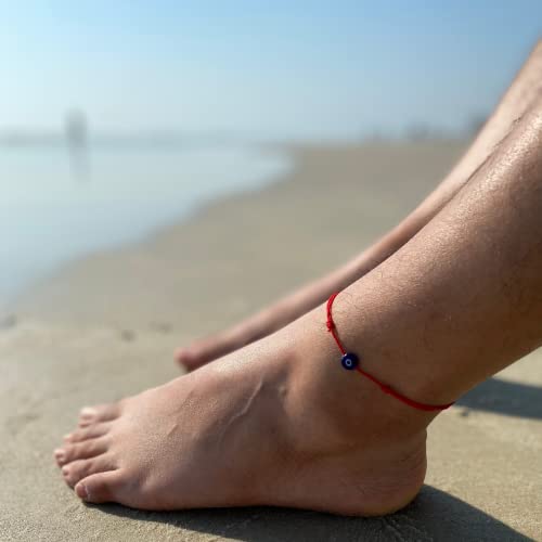 Luck Strings Evil Eye Red Cord Anklet Bracelet For Women Men Teen Girls Boys String Waterproof Adjustable Ankle Bracelets Minimalist Jewelry Unisex Beach #TOP5