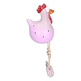 Gedourain Décor de Coq en résine, Ornements de Poulet soigneusement profilés et sculptés, Fabrication exquise Solide et Non Fragile pour l'étude du Salon(Rose)