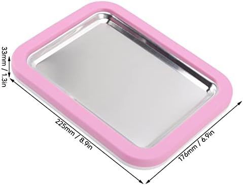 BAOFUYA Ice Cream Roll Maker, Stainless Steel DIY Handcraft Make Easy Ice Cream Rolls with 2 Spatulas for Kids Family Yogurt Sorbet Gelato pink