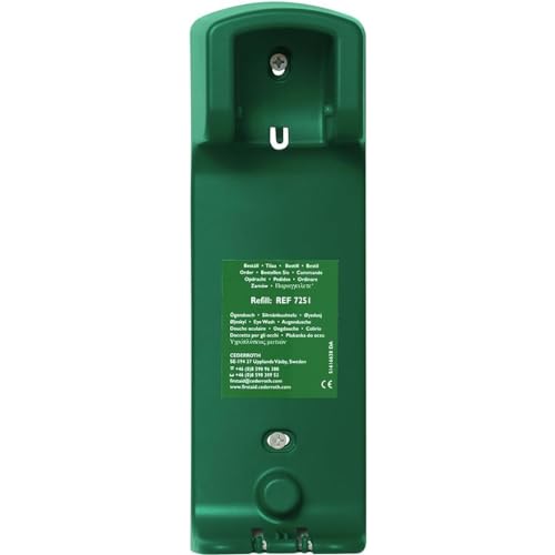 Porte-flacon mural Cederroth pour douche oculaire 500 ml avec panneau