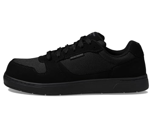 SKECHERS Men's Watab-Jaggit Comp Toe Industrial Shoe, Black, 8.5