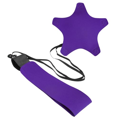 clinmday Football Kick Trainer Solo,Soccer Training Accessories Wear Resistant Adjustable Waist Belt Kids Football Training Tool for Training Purple