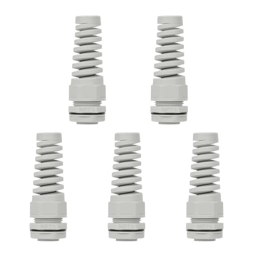 Presse-étoupe NPT 1,9 cm LeMotech IP68 : la perfection de l'isolation en nylon gris