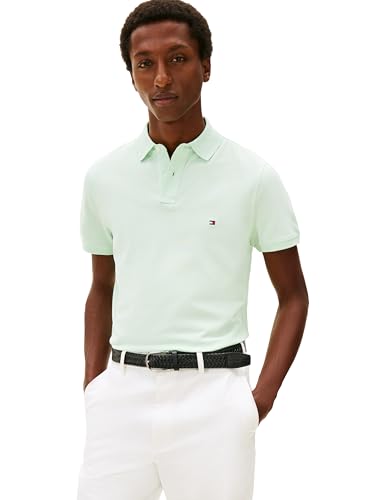 Image of Tommy Hilfiger Men's Short Sleeve Polo Shirts in Regular Fit With Stretch and Organic Pique Cotton