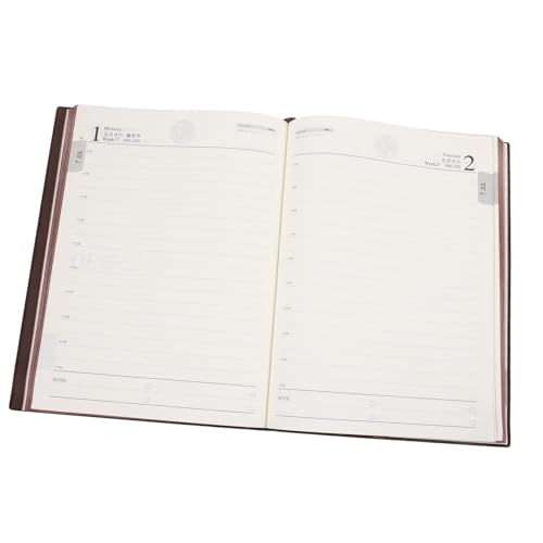 Planificador diario de piel sintética para organizar horarios sin caos