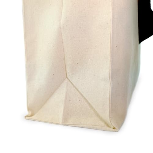 Cottonbagjoe große Baumwolltasche 50x40x12 cm – Geräumige Tragetasche für Einkauf, Reisen & Alltag – Robuste Stofftasche aus Baumwolle - unbedruckt - OEKO-TEX® STANDARD 100 zertifiziert