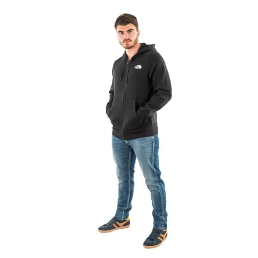 THE NORTH FACE NF0A89FDJK3 M Simple Dome Full Zip Hoodie Sweatshirt Homme TNF Black Taille L