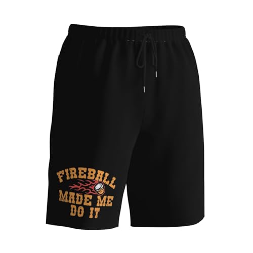 Fireball Made Me Do It Men's Quick-Dry Board Shorts 7" - Swim Trunks Summer Hawaii Beach2