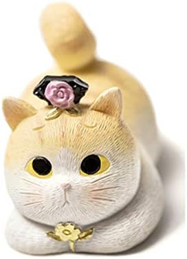 Amazon Co Jp Samuel Morningstar 中国故宮猫シリーズ ミニの置物 レジン工芸品 贈り物をする 旗の小猫 ホーム キッチン