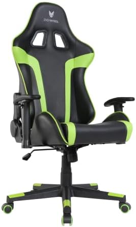 Oversteel - ULTIMET Professional Gaming Chair, Leatherette, 2D Armrests, Height-adjustable, 180° Reclining Backrest, Gas Spring Class 3, Up to 120Kg, Colour Green