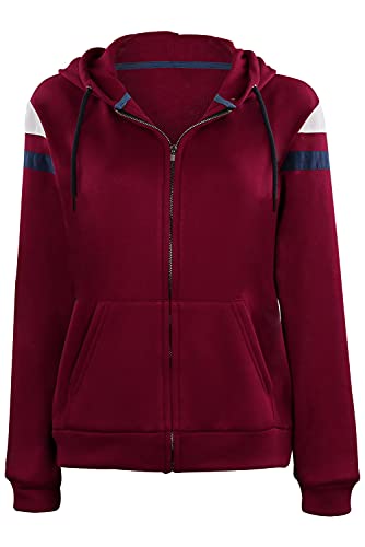 Gosbeliy Women Maximoff Hoodie Jacket Halloween Sweatshirt Coat Cosplay Costume Large Red