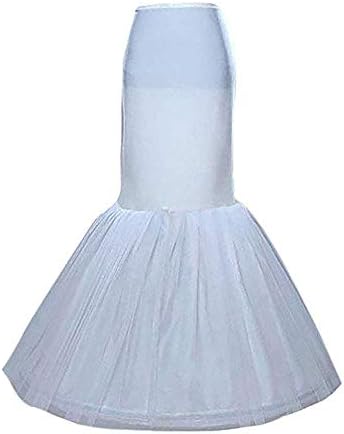 Women's Underskirt Wedding Mermaid Petticoat Slips for Bridal White