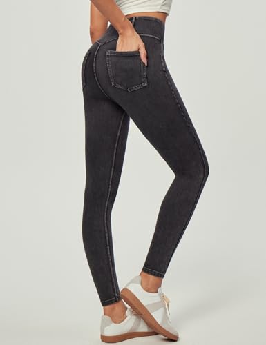 IUGA Women Jeans High Waisted Stretchy Jeans Jeggings for Women Pull on Skinny Jean with Pockets Trendy