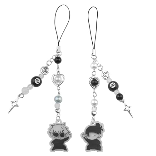 CoolShef Anime Phone Charms | Cute Jujutsu Kaisen Goj Satoru & Suguru Geto Phone Charm | Stylish Anime Accessories for Phones, Bags, Keychains, Earphones & Camera Decor