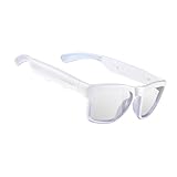 OhOサンシャインAI翻訳スマートグラス、bluetoothスピーカー付き、明るい黒の鏡枠とフォトクロミックレンズ付きで、屋外と屋内に適しています