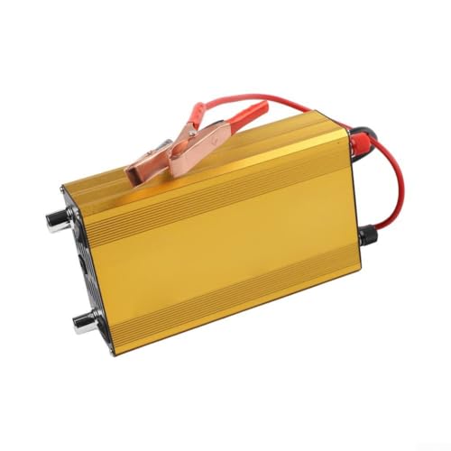 Inversor de corriente 12V DC a AC con convertidor de onda pura y seguridad