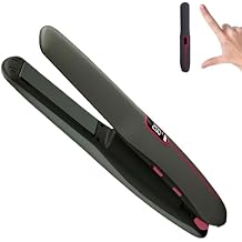Cordless Hair Straightener and Curler 2 in 1 Portable Flat Iron Wireless Hair Straightener for Travel, USB-C Rechargeable 4800 mAh Battery Fast Heating Grey