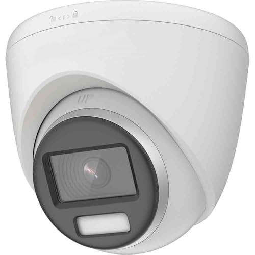 HIKVISION DS-2CE72KF0T-FS ColorVu 3K 5MP Audio Fixed Turret Camera 2.8mm Lens, Build-In Mic, Outdoor Dome Camera, Up to 40 m, IP67, White