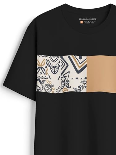 Image of BULLMER Trendy Co-ords with Oversized T-Shirt & Pants Clothing Set for Men | Cotton Blend Cord Set for Men