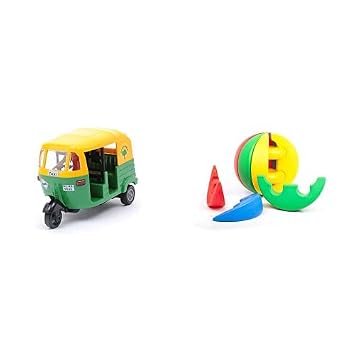 Centy Toys CNG Auto Rickshaw, Multi Color & Funskool Activity Ball
