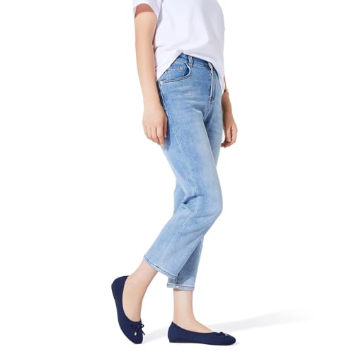 Image of Frank Mully Women's Ballet Flat Shoes Knit Dress Shoes Round Toe Slip On Ballerina Flats for Woman Low Wedge Comfort Soft