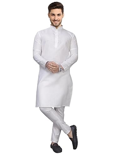 Image of Men's Textured Lining Ethnic Kurta Pajama Set Combo