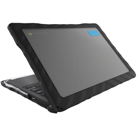 Gumdrop DropTech Hard Shell Laptop Case Fits Dell Chromebook 3120 | 3110 | 3100 (Clamshell) Rugged Drop Tested Shockproof Reliable Device Protection for K-12 Students Teachers and Classrooms - Black Cover