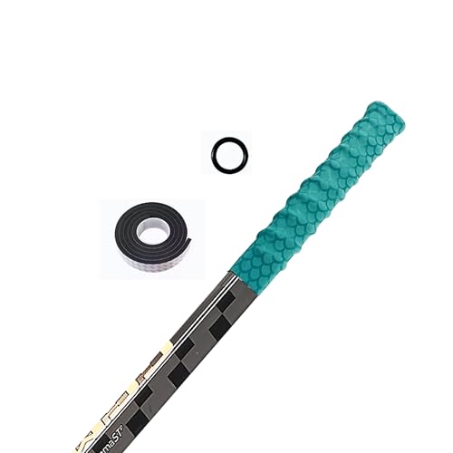 UICE Hockey Sticks Grip Replacement for Ice Hockey Sticks Tape Fits Adult and Kids Easy Install Durable Ideal Team Swag Clean Non-tack Fish Scale Pattern-Green