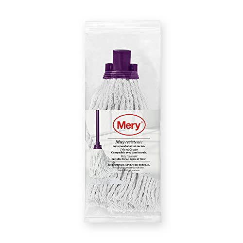 Mery Balai Universel en Coton recyclé Blanc Lilas 25 cm Cover
