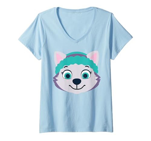 Mujer Paw Patrol Everest Team Rescue Hero Adventure Bay Retro Cachorro Camiseta Cuello V