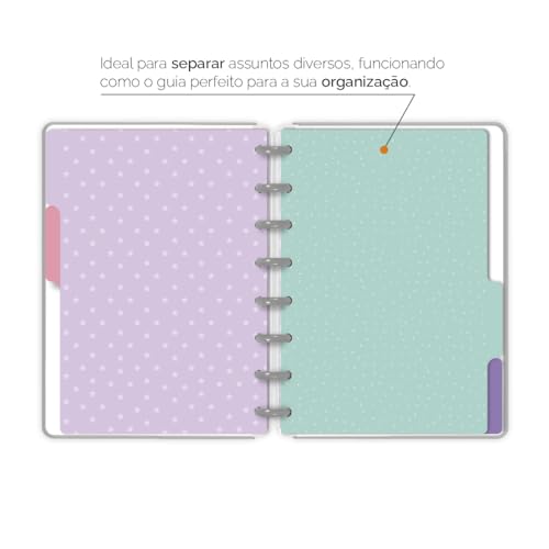 Divisórias Iscool P/Caderno De Disco P Coleções Colors Sweet