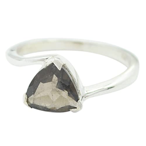 Bague en argent sterling 925 unisexe en forme de triangle géométrique