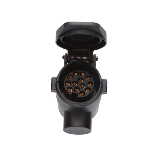 Feuunly 7 auf 13 Polig Anhänger Adapter Stecker, Anhänger Adapter 7 auf 13 Polig 12V, Nach ISO 1724 und ISO 11446, Für Anhänger PKW LKW RV KFZ Wohnwagen