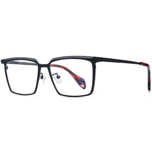 Image of FONEX Colorful Pure Titanium Glasses Frame Women Retro Round Eyeglasses