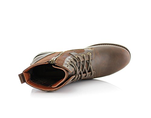 Image of Polar Fox Men's Casual Cap-Toe Ankle Boot Collection | Lace-Up Work, Combat, and Chukka Styles