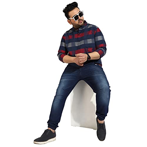 Image of CAHOOT Instafab Plus Men's Button Up Regular Fit Shirt for Casual Wear | Modern Clothing Shirt Crafted with Regular Sleeve, Comfort Fit & High-Performance for Everyday Wear