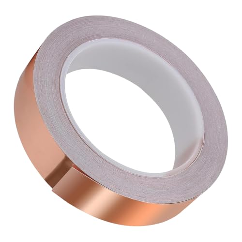 Cinta de cobre conductora, cinta de lámina de cobre para vidrieras, cinta de soldadura conductora de un lado, cinta de cobre para vidrieras, soldadura, reparaciones eléctricas, circuitos de papel,